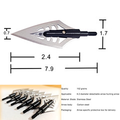 12pcs 150 grain Broadheads 1.1″ Cut Crossbow Compound Bow Arrowhead Hunting