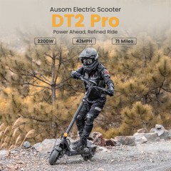 Ausom Electric Scooter,2*1100W Motor,115km Range,Front/Rear Hydraulic Disc Brake