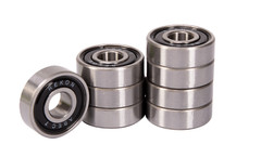 Rekon ABEC-7&9 Skateboard Bearings White Black Silver Outer