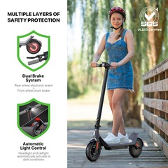 350W 10.2AH POWERFUL ELECTRIC MOTOR KICK E SCOOTER FOLDABLE 30KM RANGE FOR ADULT