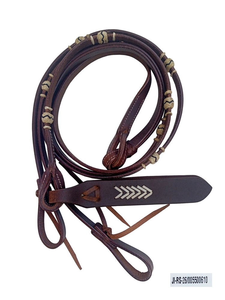 Challenger Romal Reins Leather Romel Reins w/ Popper 66JReins