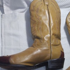 Dan Post DP 2147 J Men’s Western Boots 13 EW Leather Upper Brown Tan Mexico