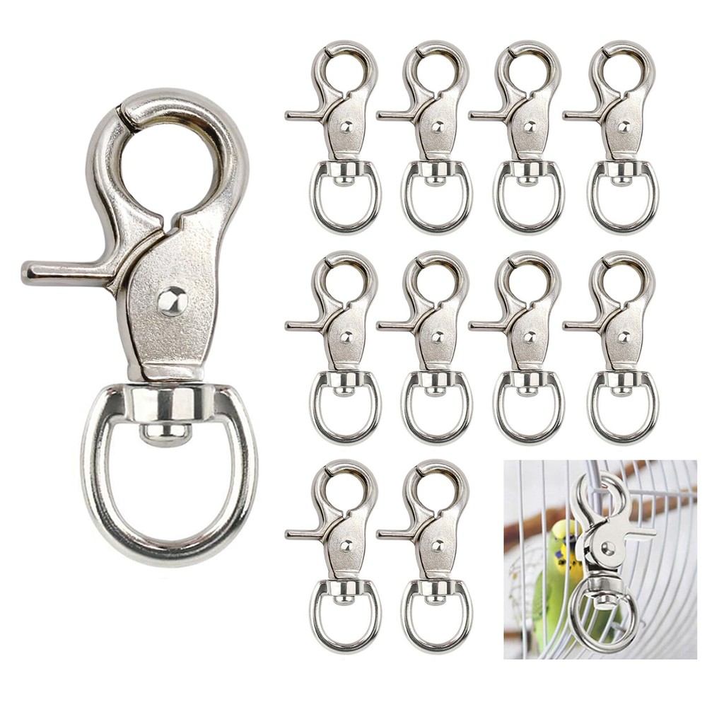 10PCS Trigger Snap Hooks 2.32» x 0.82» Heavy Duty Swivel Snap Hooks Metal C…