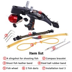 Professional Bow Fishing Slingshot Reel Slingbow Catapult Archery Bowfishing