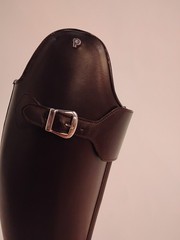 Petrie rich brown custom English dressage riding boots, ladies 8.5, FREE SHIP