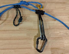 Heavy Duty Carabiner Lock & Prusik Cord Loop Rope fr Arborist Tree Rock Climbing