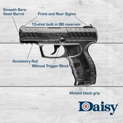 Daisy 426 Powerline .177 Cal Air Pistol CO2 BB Gun w/ 1500 BBs & 5 CO2 Bundle
