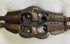 STUBBEN 24″ 60cm Equi-Soft Comfort Dressage GIRTH With Leather PAD Liner~BROWN