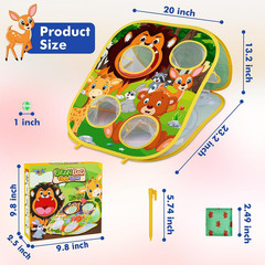 Animal Bean Bag Toss Game Toy Outdoor Toss Game, Family Party Party Supplies for