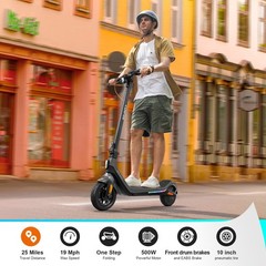 CUNFON Electric Scooter RS300 500W Peak Motor 19Mph 25Miles 360Wh Battery