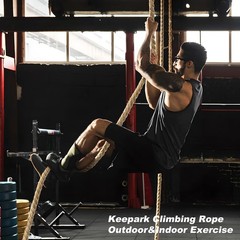 Climbing Rope Gym Exercise Ropes – 1.5 Inch Diameter 10FT 15FT 20FT 25FT 30FT 35