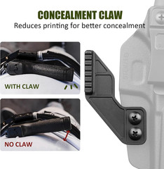 IWB Holster with Claw | Fits for Glock 17 19 19X 34 44 45(Gen 1-6)/ MOS & Ruger