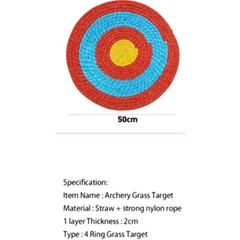 Handmade Round Straw Archery Target 50cm for Recurve Compound Bow Target Arrows