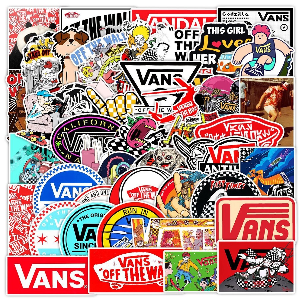 50 Pack Vans Skateboard Stickers Bomb Vinyl Laptop Luggage Graffiti Decals Lot