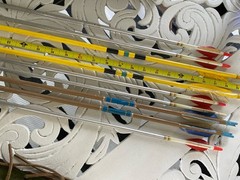 Vintage Archery Black Hawk Cravotta Brothers Swift 1816 Arrows Leather Quiver