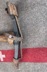 Vintage 1930s Swiss Army Mountaineer Pick Axe Tool Sheath WWII