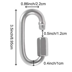 Carabiner Quick link Strap Connector Steel Chain Repair Shackle D Shape