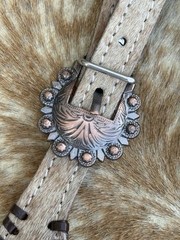 Genuine Hair On Cowhide Pair of Ladies Western Spur Straps FREE SHIPPING
