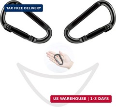 Carabiner Clip, 860lbs, 3″ Iron Heavy Duty Carabiner, D Shape Hook Hammocks,….