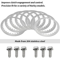 Extra Friction Steel Clutch Plate Kit For Harley Softail Street Dyna King