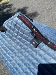 LeMieux ProSport Large Dressage Quilted Suede English Saddle Pad Ice Blue