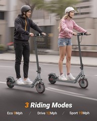 Ladped Dual Suspension Electric Scooter Adult, Folding E-Scooter Range 19MILES