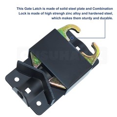 2 Pack S16100700 Two Way Lockable Gate Latch(Small Size Version: 3″L x 5″H) w…