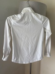 Essex Classics Girl’s M White Animal Print Sleeve Riding Show Shirt
