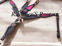 Western Horse Tack Set | Pink With Black Tack set