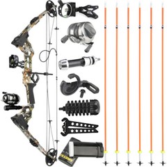 20-70lbs Bowfishing Set Adjustable Archery Compound Bow Fishing Hunt 320fps