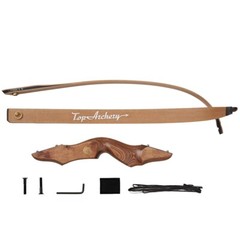 60in Archery Wooden Recurve Bow +12pcs Carbon Arrows 30-50lbs.Hunting / Target
