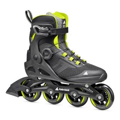ROLLERBLADE Men’s Macroblade 84 Boa Black and Lime Roller Skates (073706001A1)