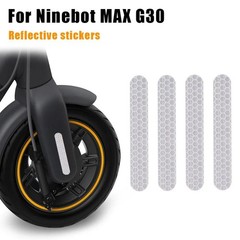 4pcs Reflective Wheel Cover Stickers for Ninebot Max G30 Electric Scoote