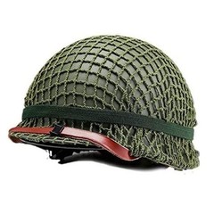 LUCKYYAN Perfect WW2 US Army M1 Green Helmet Replica with One Size,