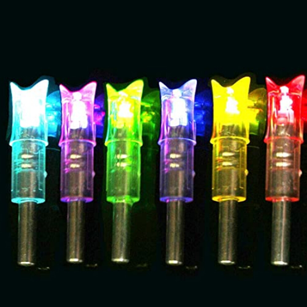 6/12pcs Lighted Nocks for Crossbow Bolts .300»/7.62mm Inside Diameter Half Moon