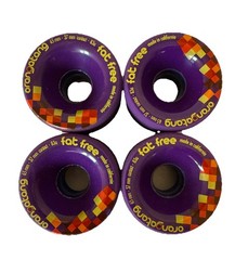 Orangatang Fat Free 65mm 83a 4-Pack Longboard Wheels Purple