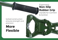 Heavy Duty Hoof Trimmer, Rubber Handle, Green Coating for Horses & Livestock 17″