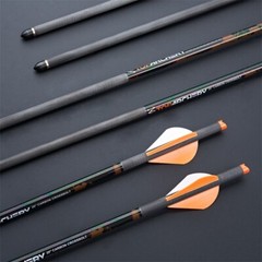 6PK 20in. Carbon Crossbow Bolts.006 Straightness with 2in. Vane Half Moon Nocks
