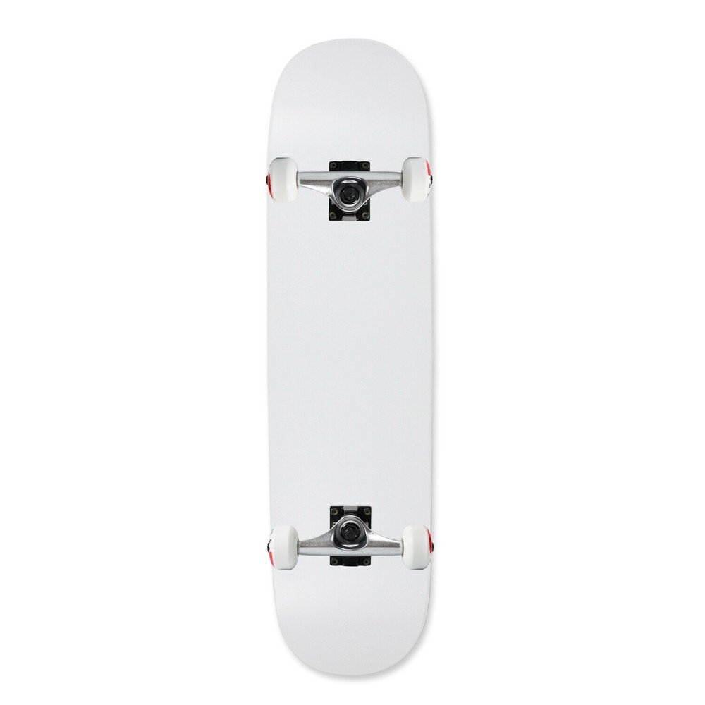 Moose Complete Skateboard Dipped White 7.5″ Silver/White Assembled