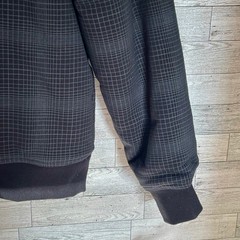 Denver Hayes Jacket Mens Medium Fleece Lined Black/Gray Checkered Full Zip Warm
