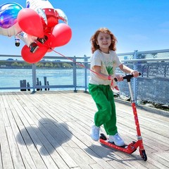 Fun & Portable Light-Up Kids Kick Scooter with Adjustable Handlebar, Ages 5+