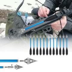 12Pcs 6.5″ Hunting Bolts Steel Tips Aluminium Arrows For Archery Mini Pistol Bow