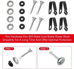 Brake Shoes Kit Front & Rear for Honda Fourtrax 300 4×4 1988-2000 TRX300 TRX3…