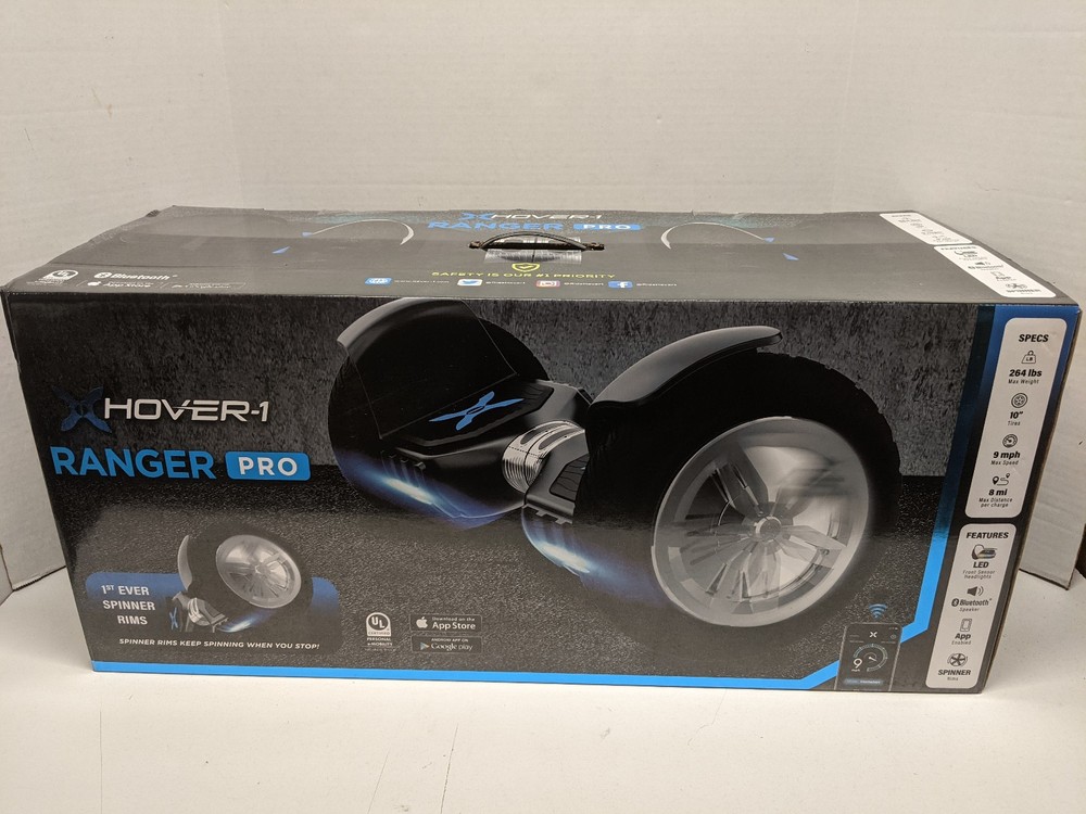 Hover-1 Ranger Pro Self-Balancing Scooter 10” Tires 9mph 8mi App LED H1-RGPRO
