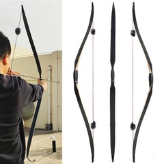 58″ Traditional Bow 15-50lbs Triangle Longbow Horsebow Hunting Archery Shooting