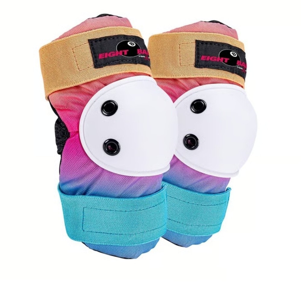Eight Ball Kids 8+ Pad Set 3pk – Sunset Fade: Elbow, Knee, Wrist Protection