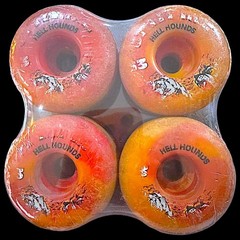 Vintage Spitfire Hell Hounds 63mm Multi Color Skateboard Wheels Made In The USA