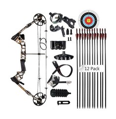 Compound Bow 20-70lbs 17″-29.5″ Let-Off 70% Archery Hunting Equipment Max Spe…