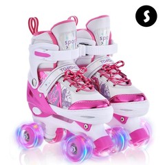 Kids Luminous Roller Skates Bright Color Flashing Wheels Improve Balance Coordin