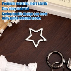 Star Shaped Carabiner, Carabiner Clip for 1.61×1.61×0.16 inch, silver